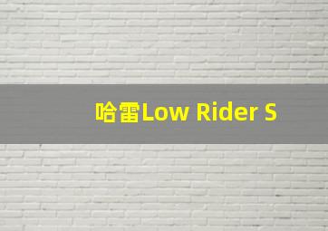 哈雷Low Rider S